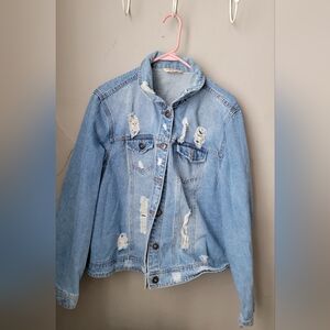 Distressed Highway Jeans Denim Jacket
